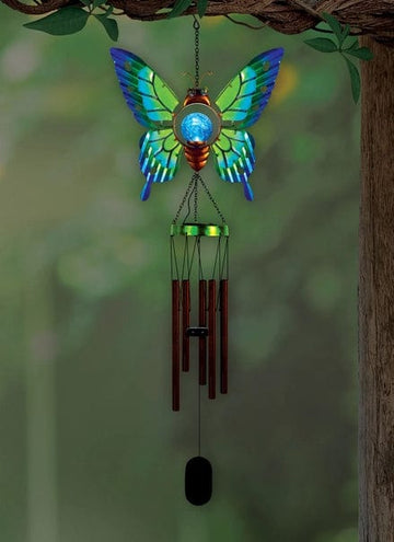 Faire: Sunset Vista Designs Wind Chimes Solar Gardens, Solar Butterfly Wind Chime